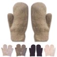 thumbnail image 1 of 2 Pairs Women's Winter Touchscreen Gloves Warm Fleece Lined Knit Gloves Elastic Cuff Winter Texting Gloves, 1 of 6