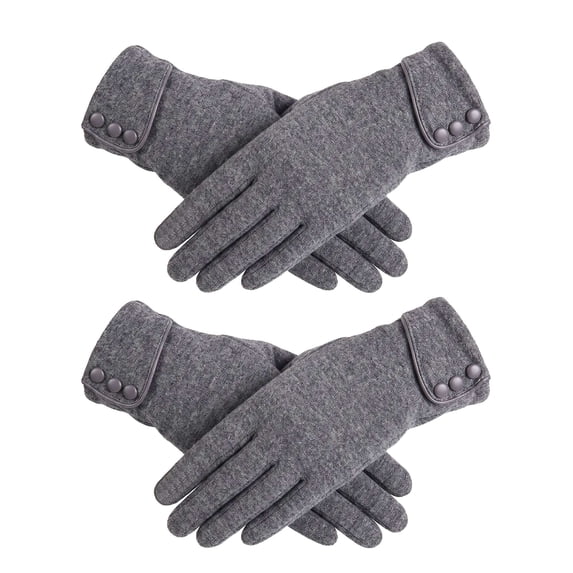 2 Pairs Womens Touchscreen Gloves Winter Warm Thermal Soft Lined Thick Texting Gloves Windproof Driving Gloves for Ladies Girls