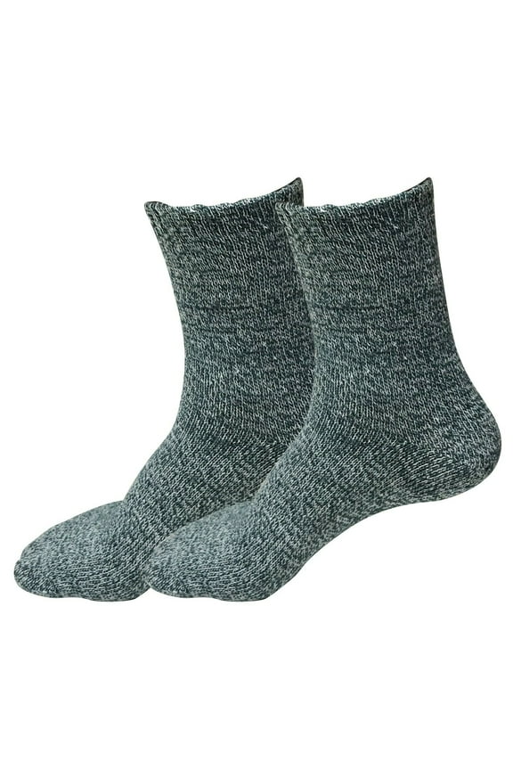 2 Pairs Womens Winter Casual Wool Blend Thick Knit Thermal Warm Crew Cozy Boot Socks Size 5-10
