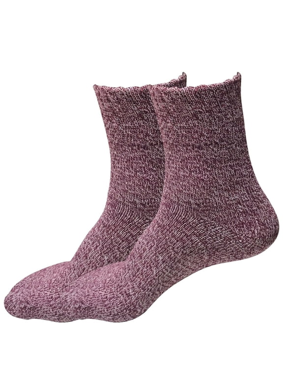 2 Pairs Womens Winter Casual Wool Blend Thick Knit Thermal Warm Crew Cozy Boot Socks Size 5-10