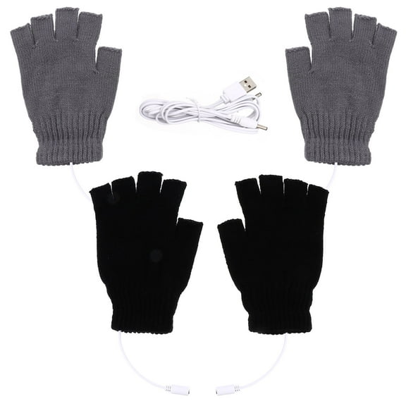 2 Pairs Wristbands USB Glove Warm Gloves Work Man