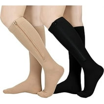 Truform Women's Stockings, Thigh High, Sheer: 15-20 mmHg, Beige, Medium ...