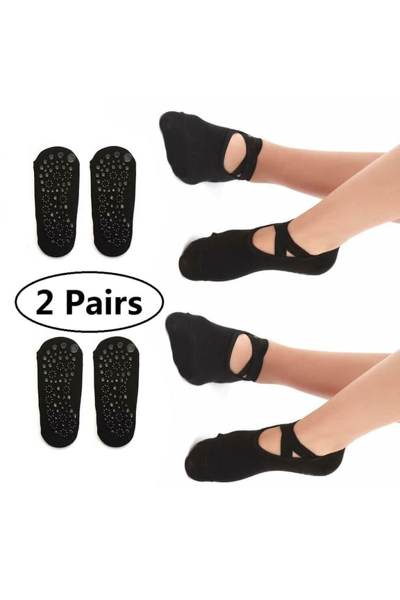 4Pairs Yoga Socks for Women Non Slip Socks Slipper Socks for Pilates, Ballet, Dance, Yoga Socks with Grips for Women4Pairs