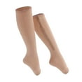 thumbnail image 1 of 2 Pairs Zipper Compression Socks Open Toe Compression Stockings with Zipper Support Socks for Women Compression Knee High Compression Socks for Women Men, Walking Running, 1 of 9