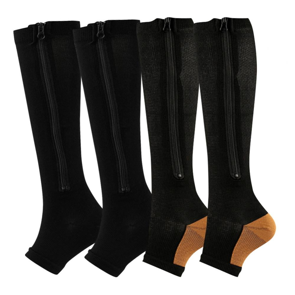 Calze A Compressione Unisex Senza Piede Calze Per Vene Varicose Anti-fatica - Foto 13