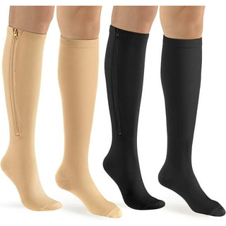 3 Pairs Compression Sock- Sherry Compression Sock for Women and Men  Circulation -Best for Running,20-30 mmHg Knee High Stockings  Nursing,Athletic Sports(Black/White/Gray) 