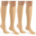 thumbnail image 1 of 2 Pairs Zipper Copper Compression Socks for Women & Men Circulation 15-20 mmHg - Better Blood Flow, Swelling , Best Support for Medical, Running, Nursing, 1 of 6