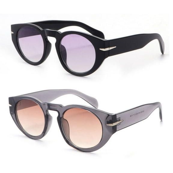 2 Pairs of BIFOCAL Reading Glasses 2.50 for Men Women Round Gradient Gray Presbyopia Sunglasses Fashionable Driving Fishing Readers +2.5 PC