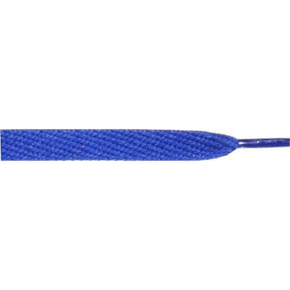2 Pairs of Durable Flat Shoelaces 1/2 Inch Wide for Sneakers and Boots (Blue)
