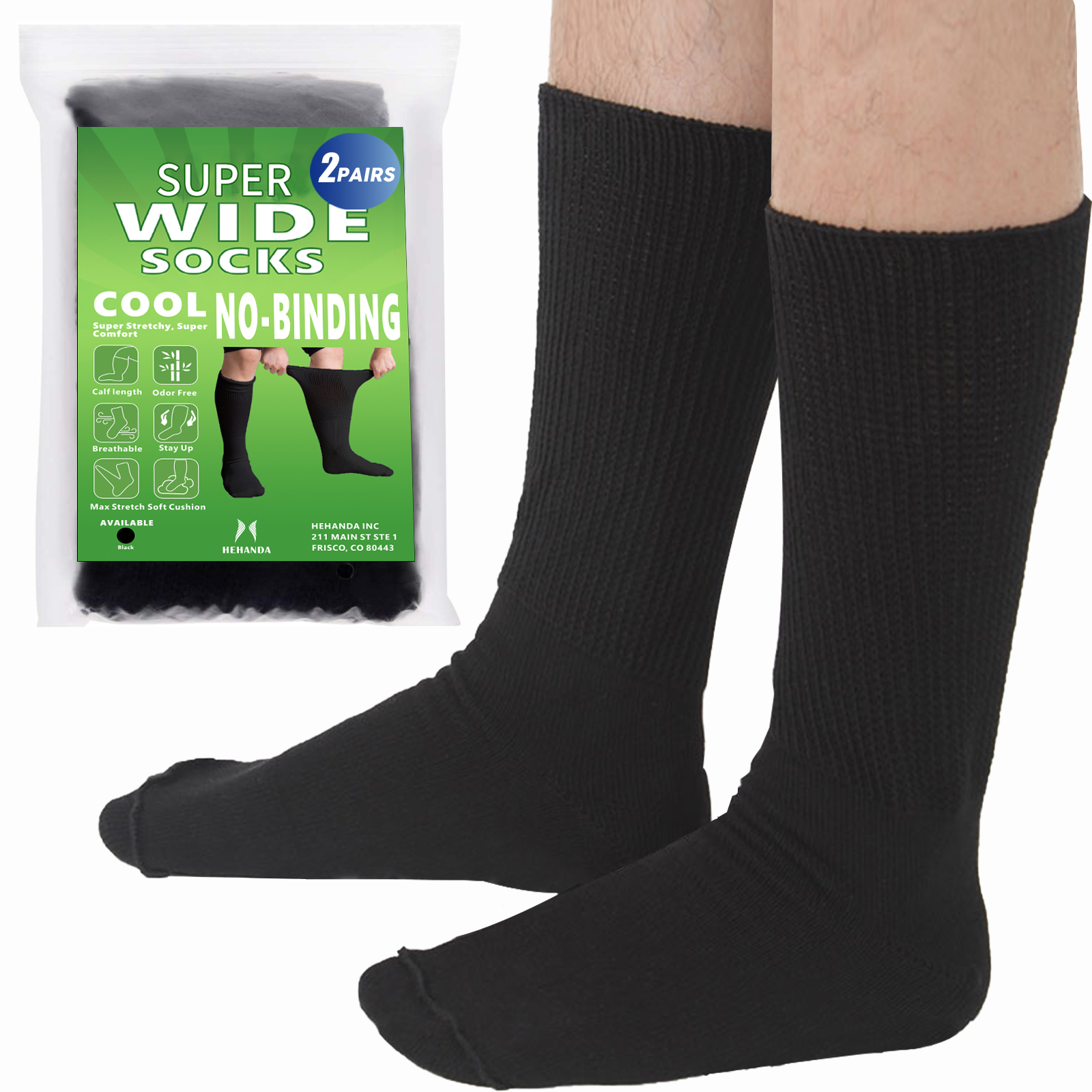 Pack of 3 Pairs XXXL NonSkid Bariatric Extra Wide Slipper Socks for