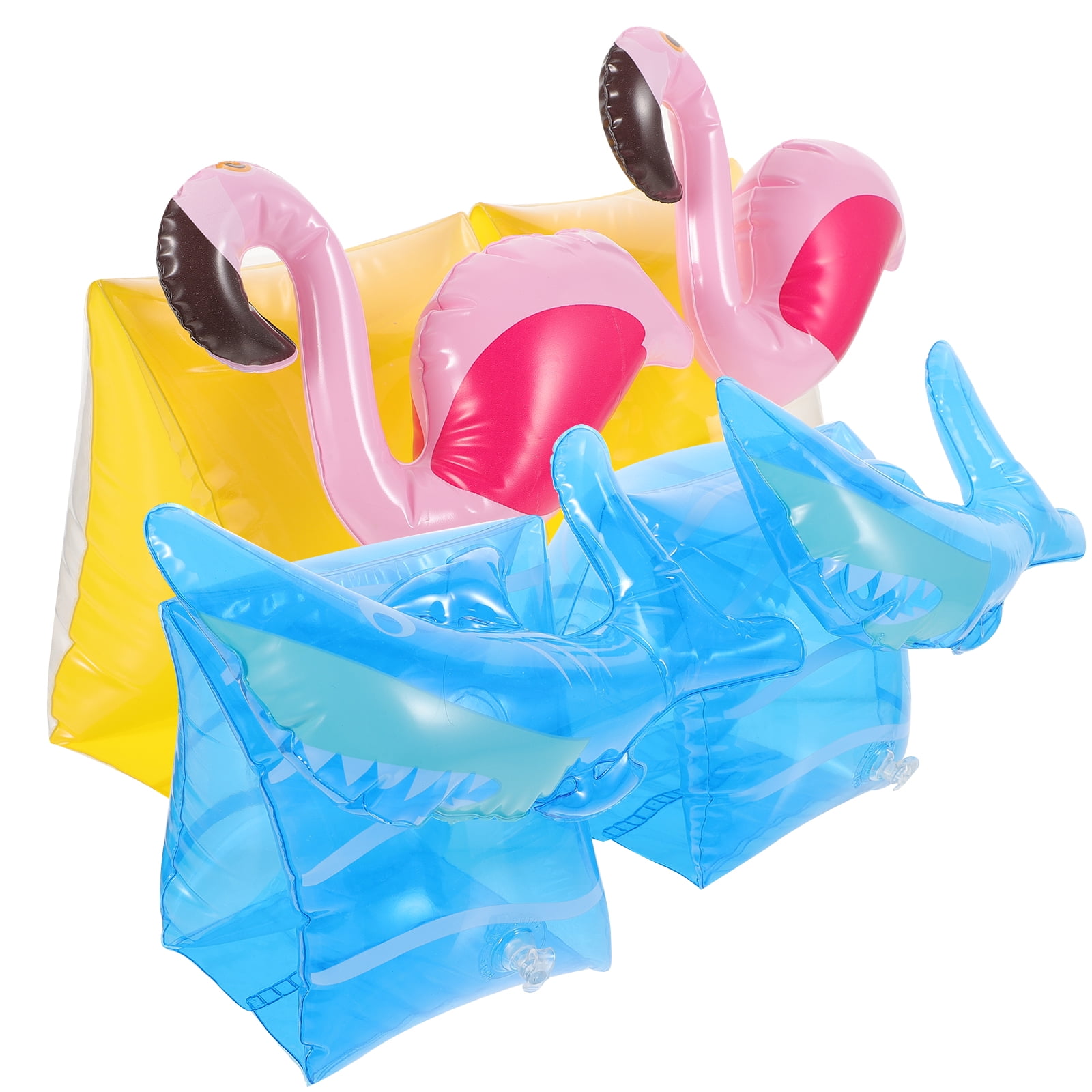 2 Pairs of Kids Arm Float Circle Arm Floating Sleeves Inflatable Swim Armband Swimming Rings