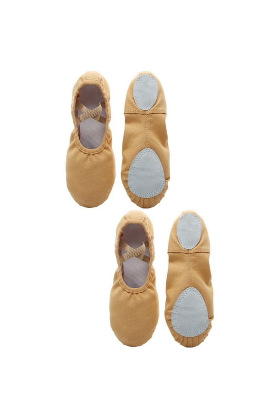 2 Pairs of Lace- Shoes Sole Dancing Shoes Breathable Ballet Shoes for Kids Adults Size 41