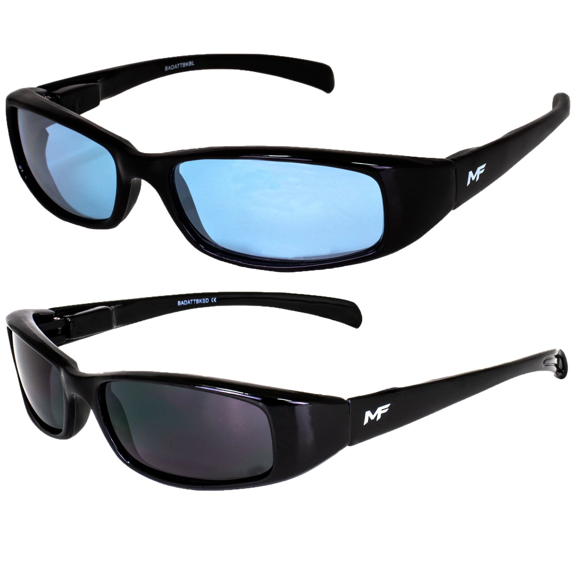 2 Pairs of MF Eyewear Bad Attitude Cool Wraparound 