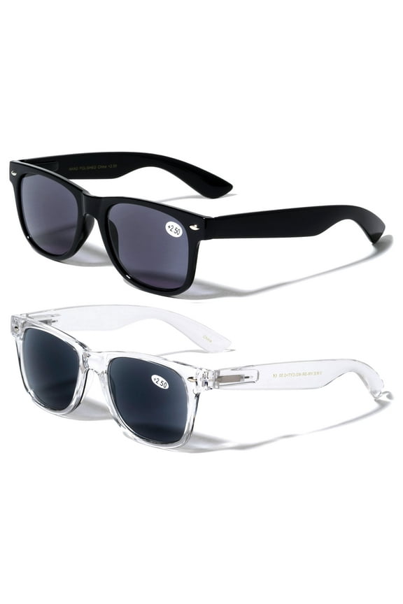2 Pairs of Outdoor Full Lens Reading Sunglasses - Cool Outdoor Readers For men Or Women - Entire Lens Are Magnified. NOT BIFOCAL +1.00