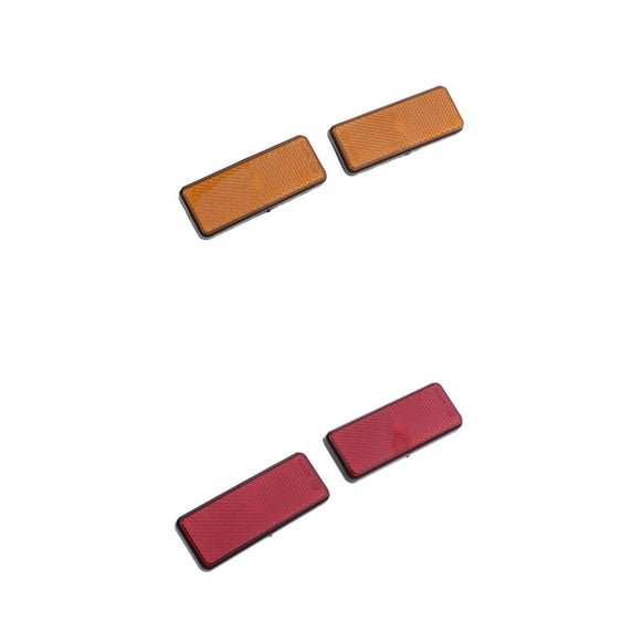 2 Pairs of Rectangular Reflectors Universal for Motorcycles, Scooters, s, , Dirt Bikes