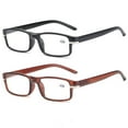 thumbnail image 1 of 2 Pairs of Retro Lightweight Presbyopic Glasses +3.00, Spring Hinge Rectangular Reading Glasses 3.00 for men and women, 1 of 6