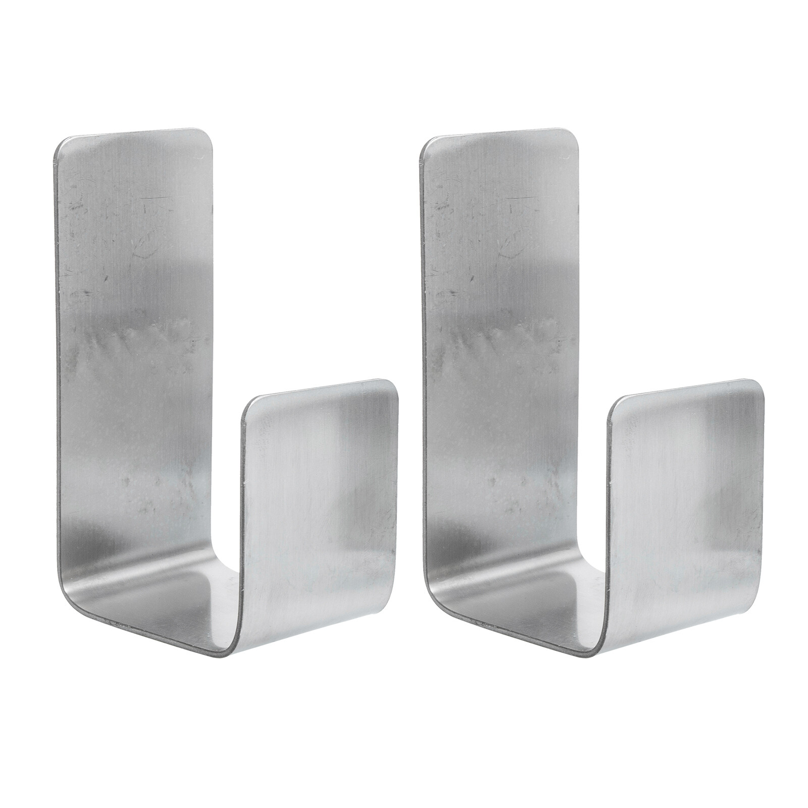 2 Pairs of Stainless Steel Rolling Pin Holders Wallmounted Rolling