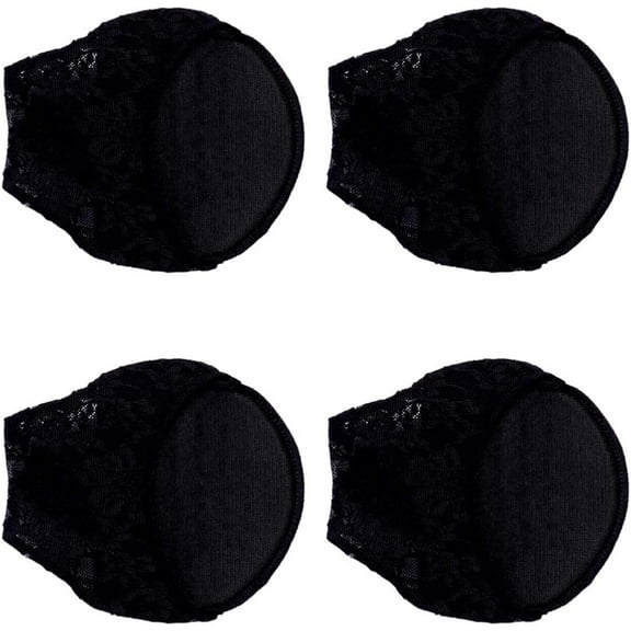 2 Pairs of Wo Toe Topper Socks Forefoot Lace No Show Liner Socks Toe Cover Half Socks (White)