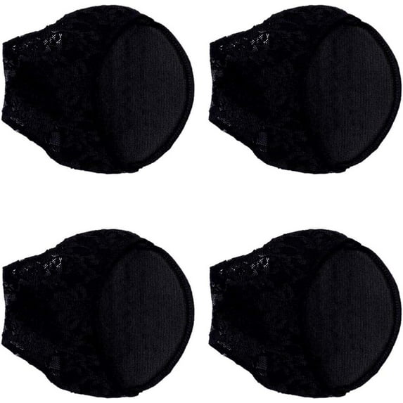 2 Pairs of Wo Toe Topper Socks Forefoot Lace No Show Liner Socks Toe Cover Half Socks (White)