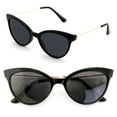 thumbnail image 1 of 2 Pairs of Womens Fully Magnified Outdoor Reading Sunglasses - Full Tint Readers Cateye Black +2.25, 1 of 6