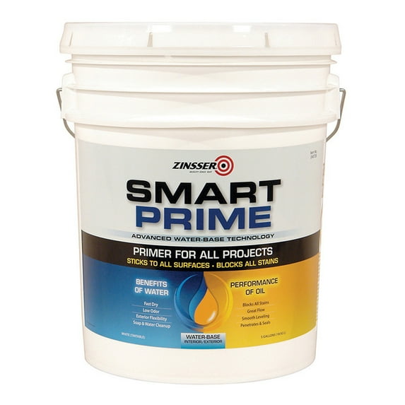 2 Pallets (72 ct) of 6-Pack of 5 gal Zinsser 249728 White Smart Prime Water-Based Interior/Exterior Primer/Sealer