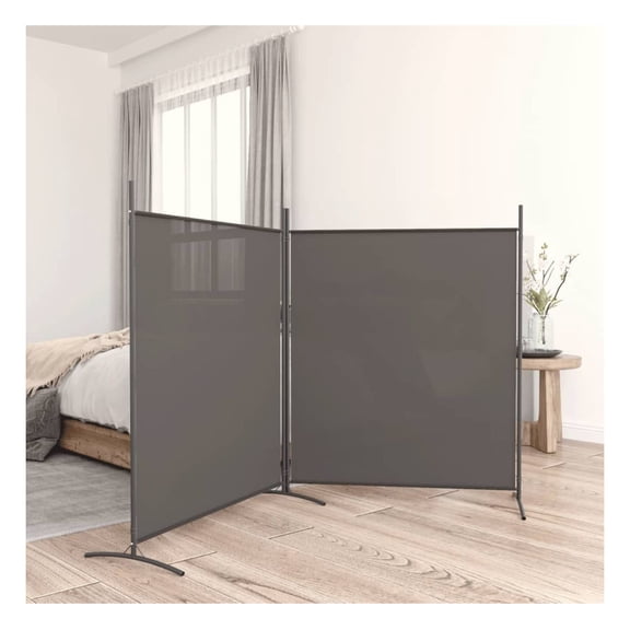 2-Panel Anthracite 137"x70.9" Fabric