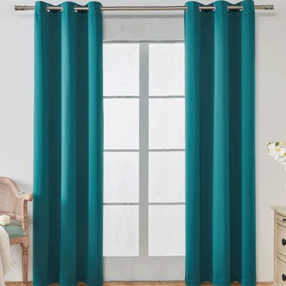2-Panel Curtain Set, 39 Inch W x 78 Inch L Window Curtains with Grommet Top, Elegant Drapes for Bedroom, Living Room, Dorm, Office and Home Window Decor, Window Home Decor