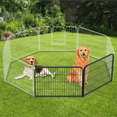 thumbnail image 1 of 2 Panel Dog Playpen 24 inch Height Portable Dog Pen for Dog Pet Puppy Heavy Duty Metal Exercise Barrier Dog Fence, 1 of 7