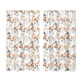 thumbnail image 1 of 2 Panel Fall Kitchen Curtains, Vintage Autumnal Theme Farmhouse Vibe Wild Flowers Curtains, Window Drapes Set for Kitchen Cafe Decor - 27.5X47'', 1 of 7