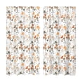 thumbnail image 1 of 2 Panel Fall Kitchen Curtains, Vintage Autumnal Theme Farmhouse Vibe Wild Flowers Curtains, Window Drapes Set for Kitchen Cafe Decor - 27.5X59'', 1 of 7