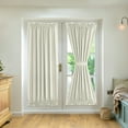 thumbnail image 1 of 2 Panel French Door Curtains With Rod Pocket Tieback Indoor Sun Blocking Grommet Curtains Thermal Blackout Curtain for Window Kitchen Patio Doors 25 x 72 Inch, 1 of 7