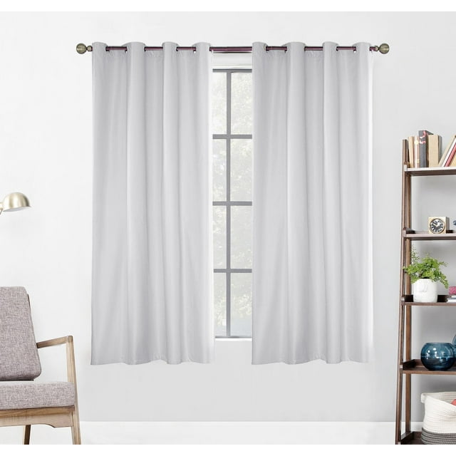 (2 Panel) Outdoor Curtain Garden Patio Gazebo Sunscreen Blackout Curtains, Thermal Insulated White Curtains with Grommet | Waterproof& Windproof&UV-protection & Mildew Resistant,  White  54*84in