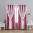 thumbnail image 1 of 2 Panel Star Curtains Hollow Out Blackout Curtains for Kids Room 52in Double Layer Star Cut Out Window Decor, 1 of 14