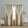 thumbnail image 1 of 2 Panel Star Curtains Hollow Out Blackout Curtains for Kids Room 52in Double Layer Star Cut Out Window Decor, 1 of 13