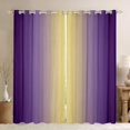 thumbnail image 1 of (2 Panels, 42 x 54 Inch Purple and Yellow Darkening Drapes Gradient Style Curtains for Bedroom for Kids Women Men Ombre Printed 30%-50% Blackout Curtains Geometric Window Treatments, 1 of 8