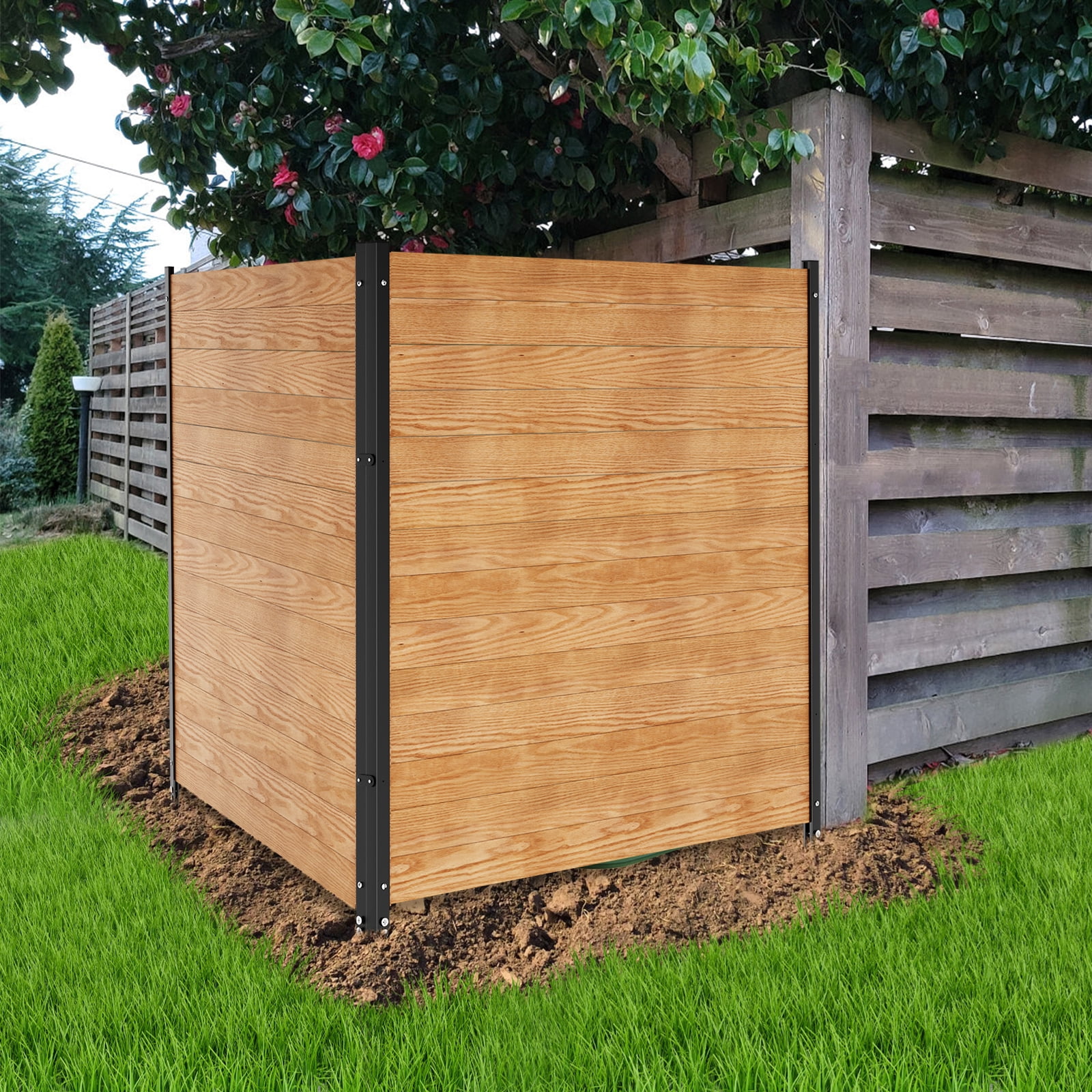 Panel Cans AC Fence Enclosure 38x38 Inch AC Unit Fence - Wooden Outdoor Enclosure ...