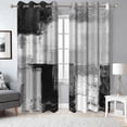 thumbnail image 1 of 2 Panels Black Grey Abstract Blackout Curtain for Bedroom,Modern Art Grommet Drapes for Living Room,52x84 Inch, 1 of 8