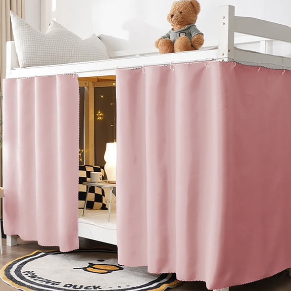 2 Panels Bottom Bunk Bed Curtains Privacy Curtains Breathable Dustproof Bed Blackout Curtains Privacy Cloth Panels Underbed Loft Bed Canopy Tent Curtain Shading Drapes for Dorm