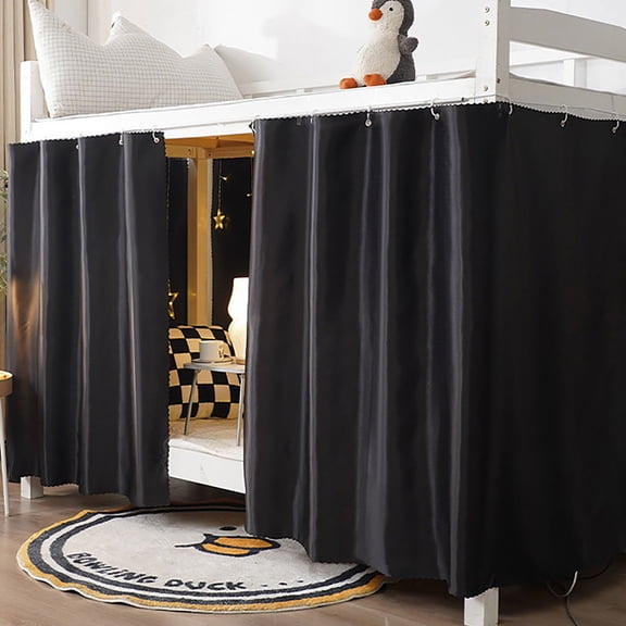 2 Panels Bottom Bunk Bed Curtains Privacy Curtains Breathable Dustproof Bed Blackout Curtains Privacy Cloth Panels Underbed Loft Bed Canopy Tent Curtain Shading Drapes for Dorm