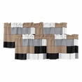 thumbnail image 1 of 2 Panels Brown Grey Geometric Valance for Windows, Modern Black White Abstract Art Light Filtering Kitchen Curtains, Rod Pocket Window Treatment Curtain Valances for Living Room Bedroom, 42"x12", 1 of 9