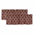 thumbnail image 1 of 2 Panels Brown Moroccan Valance for Windows, Morocco Abstract Quatrefoil Geometric Light Filtering Kitchen Curtains, Rod Pocket Window Treatment Curtain Valances for Living Room Bedroom, 42"x12", 1 of 9