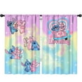 thumbnail image 1 of 2 Panels Cartoon Movie Print Pattern Nursery Curtains for Cartoon Lovers,Boys Girls Kids Cartoon Window Drapes for Living Bedroom Playroom Room Decor Rod Pocket 52x84 Inch, 1 of 5