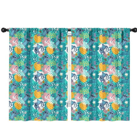 2 Panels Cartoon Movie Print Pattern Nursery Curtains for Cartoon Lovers,Boys Girls Kids Cartoon Window Drapes for Living Bedroom Playroom Room Decor Rod Pocket 42x63Inch
