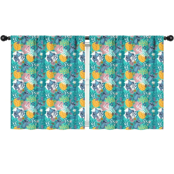 2 Panels Cartoon Movie Print Pattern Nursery Curtains for Cartoon Lovers,Boys Girls Kids Cartoon Window Drapes for Living Bedroom Playroom Room Decor Rod Pocket 52x63Inch