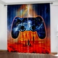 2 Panels Gaming SemiBlackout Curtains Rod Pocket Gamer Room r Digital