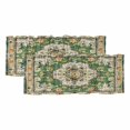 thumbnail image 1 of 2 Panels Green Boho Valance for Windows, Vintage Ethnic Tribe Southwestern Light Filtering Kitchen Curtains, Rod Pocket Window Treatment Curtain Valances for Living Room Bedroom, 54"x18", 1 of 9