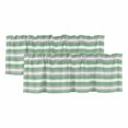 thumbnail image 1 of 2 Panels Green Grey Stripe Valance for Windows, Farmhouse Modern Art Striped Light Filtering Kitchen Curtains, Rod Pocket Window Treatment Curtain Valances for Living Room Bedroom, 42"x18", 1 of 9