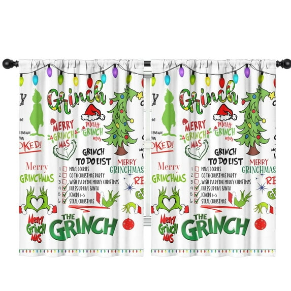 2 Panels Print Pattern Nursery Curtains Boys Girls Kids Window Drapes for Living Bedroom Playroom Room Decor Rod Pocket 42x63Inch