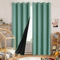 thumbnail image 1 of 2 Panels Grommet Blackout Curtain for Living Room Doorway, Light Blocking Drapes, Thermal Insulated, Noise Reduction, 20 Inches Wide x 51 Inches Long, 1 of 5