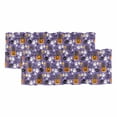 thumbnail image 1 of 2 Panels Halloween Valance for Windows, Orange Pumpkin Funny Ghost Black Cat Purple Light Filtering Kitchen Curtains, Rod Pocket Window Treatment Curtain Valances for Living Room Bedroom, 42"x12", 1 of 9